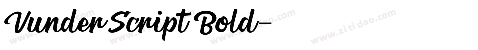 VunderScript Bold字体转换